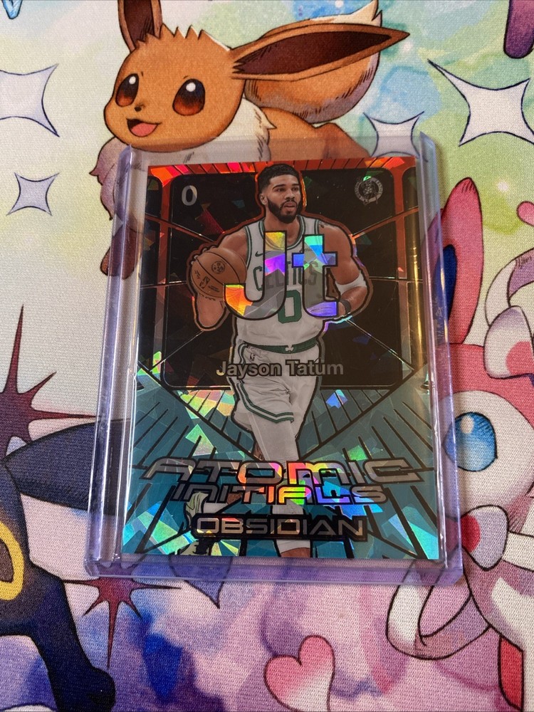 2024-25 Panini Obsidian Atomic Initials Jayson Tatum Electric Fire & Ice /30
