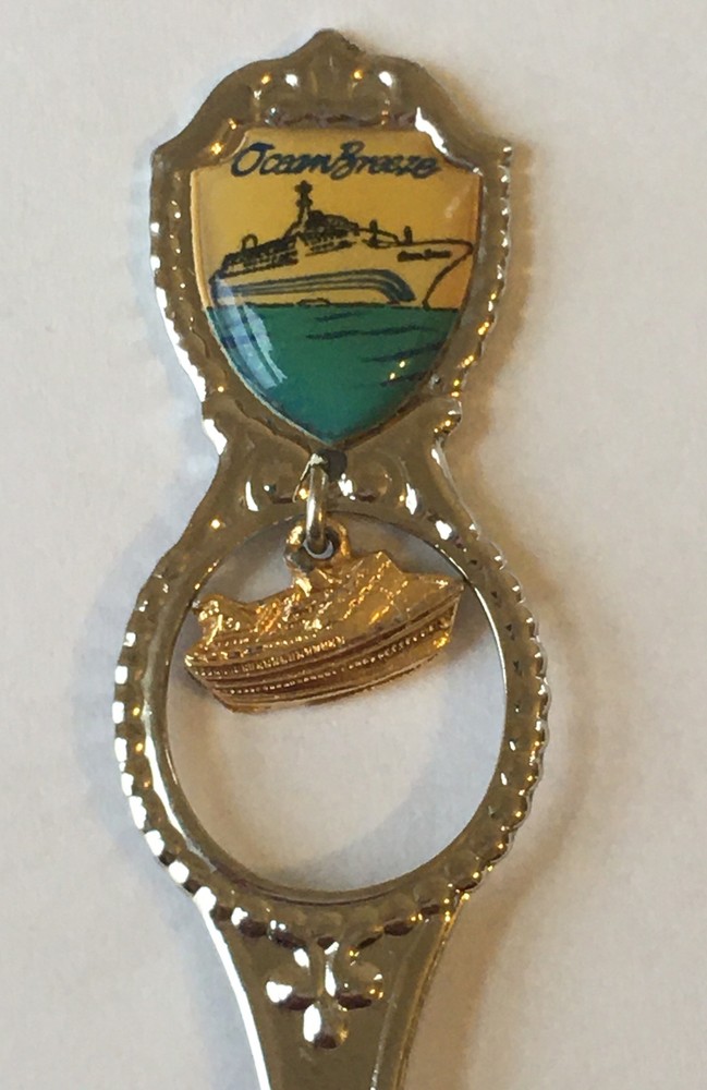 Ocean Breeze Cruise Ship Vintage Souvenir Spoon Collectible