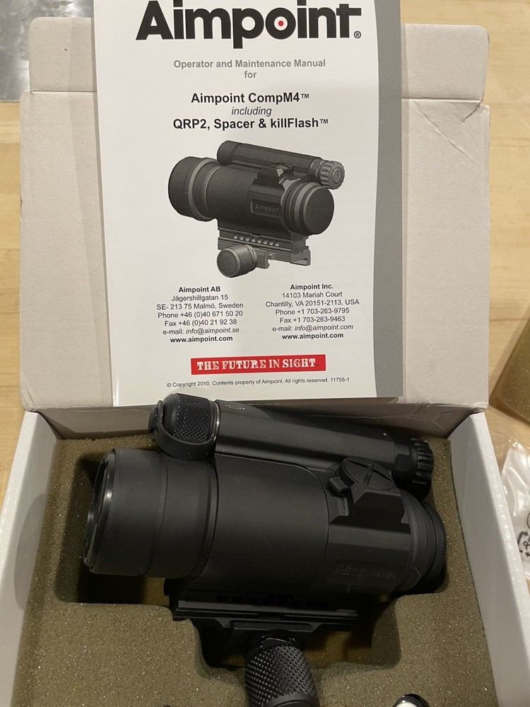 Aimpoint 11972 CompM4 1 x 2 MOA Red Dot W/ Killflash