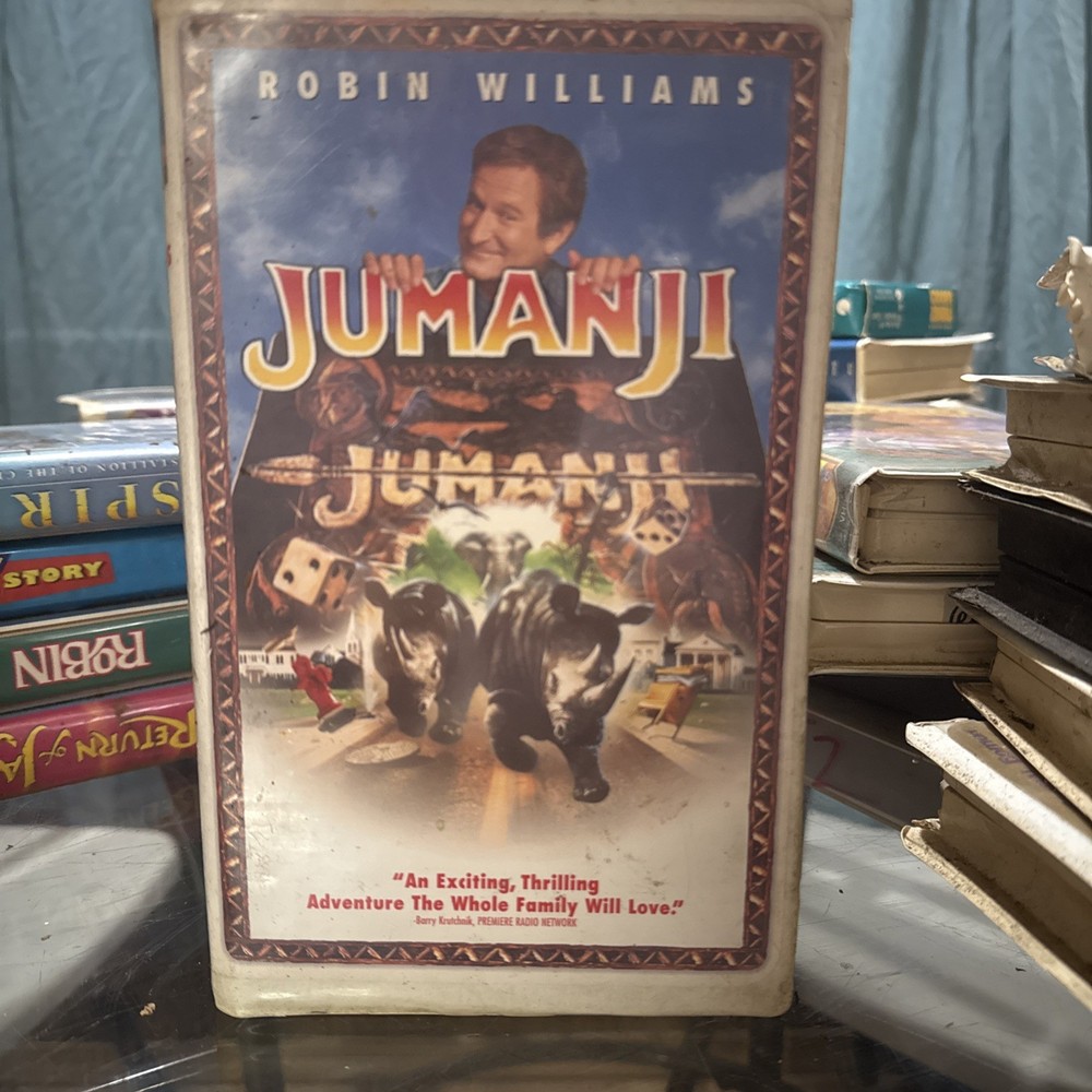 Jumanji VHS Video Tape in Clamshell Case Vintage 1996 Robin Williams