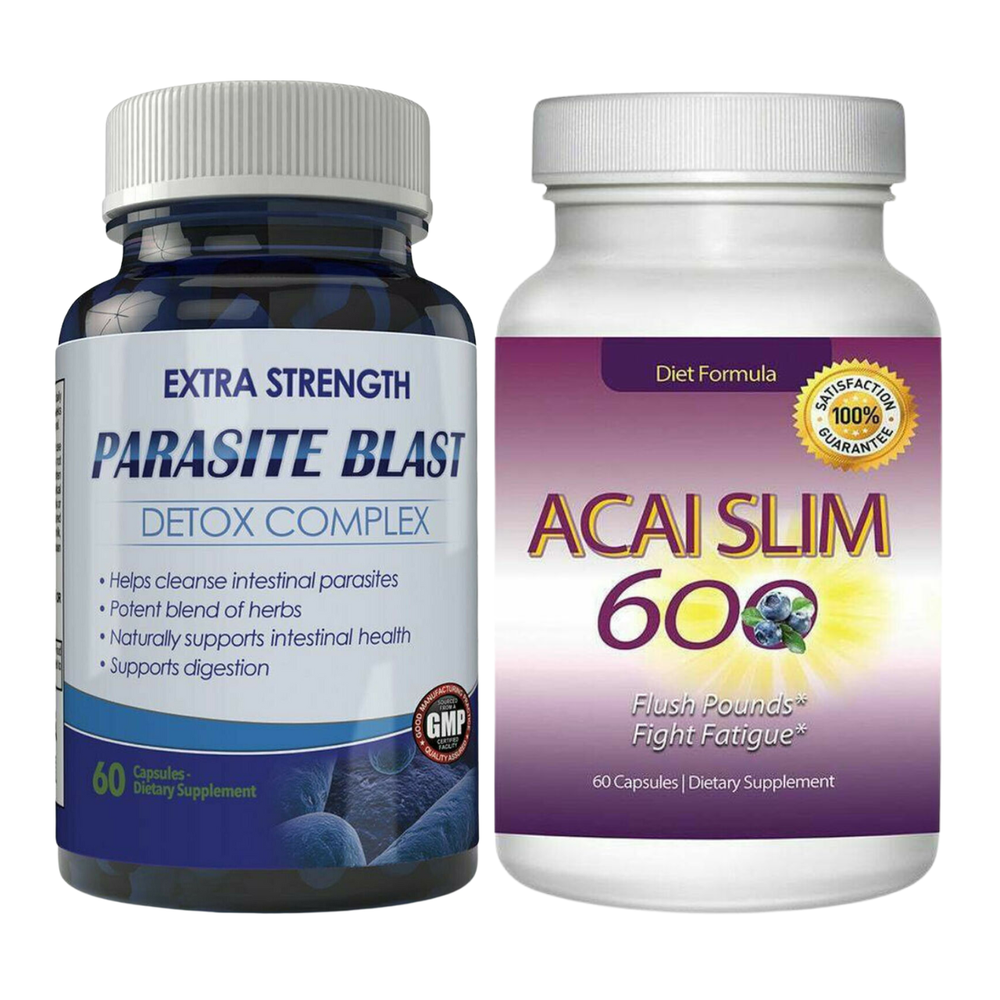 Intestinal Parasite Cleanse Detox & Acai Slim Berry Weight Loss Supplement-image
