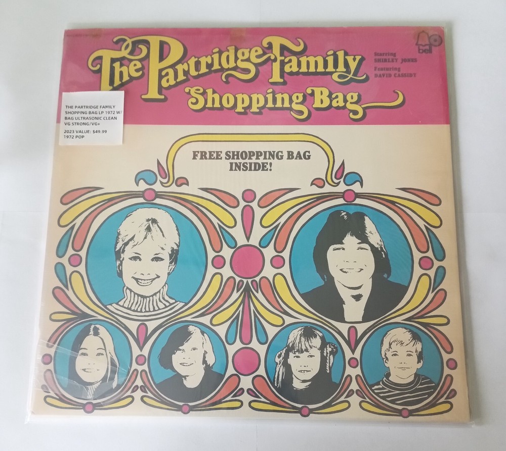 The Partridge Family Shopping Bag Lp 1972 w/ Bag Ultrasonic Clean VG Strong/VG+