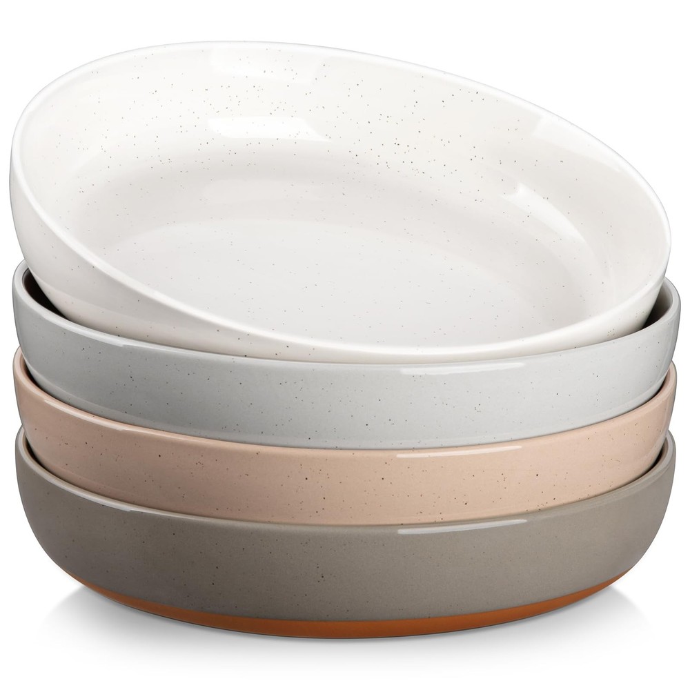 Large Pasta Bowls Set of 4, 48 OZ Salad Bowls Serving Bowls for Dinner, Ceram...