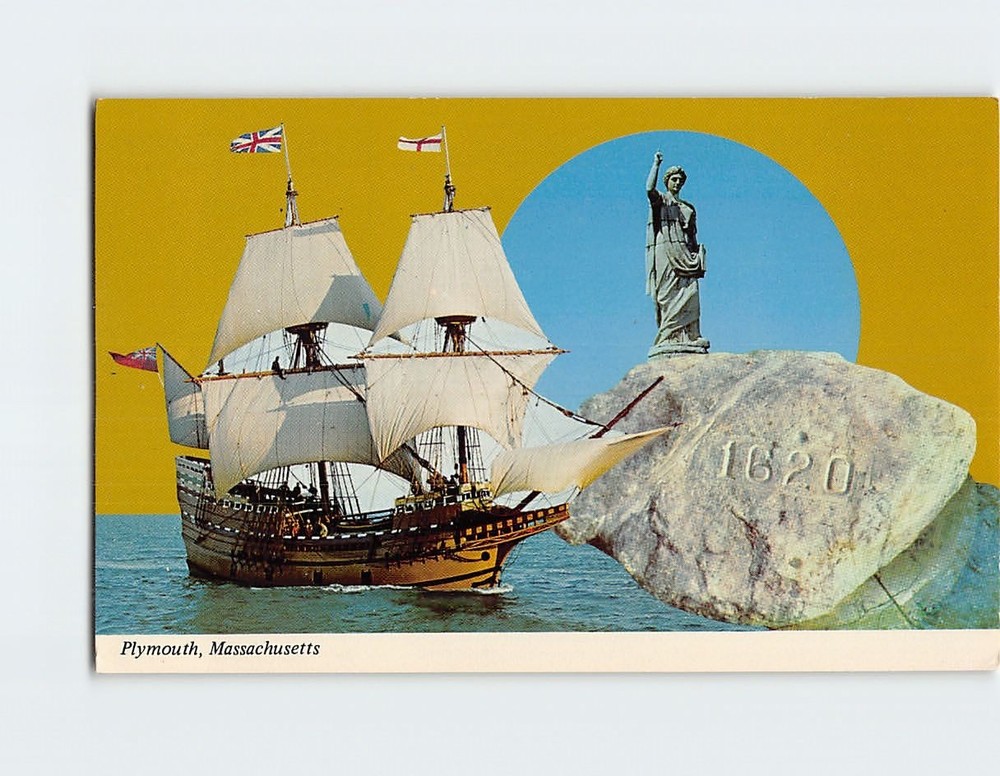 Postcard Historic Plymouth Massachusetts USA