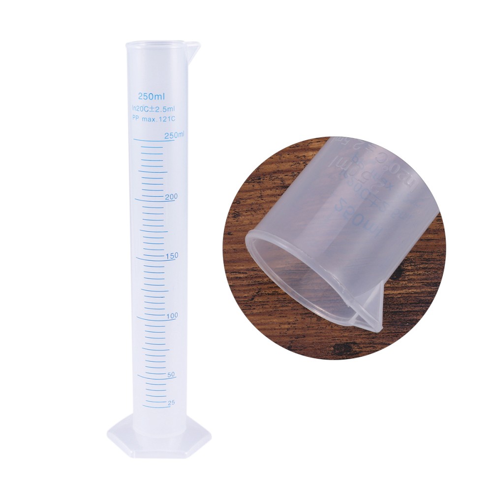 250 Ml With Scale Measuring Cylinder Graduated Plastic Child 100ml