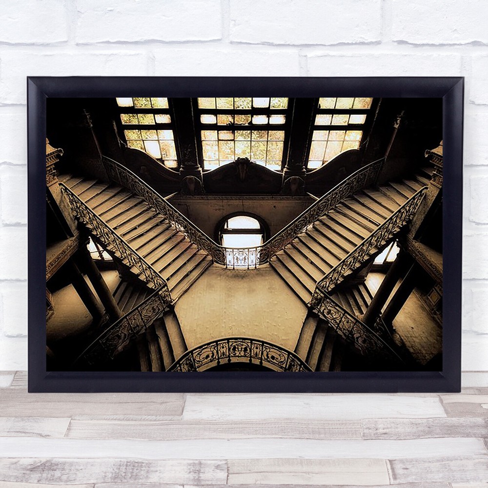 The Abandoned Palace Street Downtown Cairo Egypt Windows Staircase Art Print