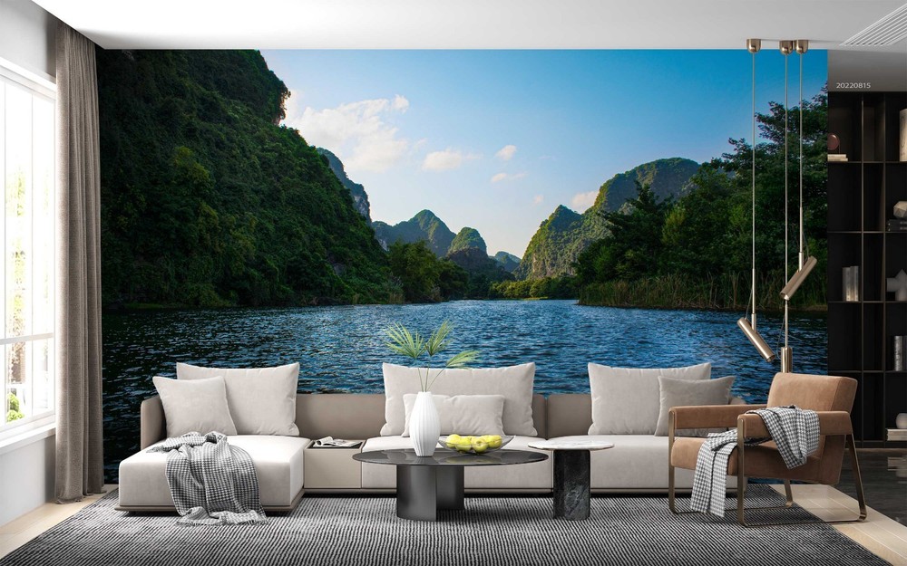 3D Mountain Forest River Landscape Wall Murals Wallpaper Murals Wall Sticker 8