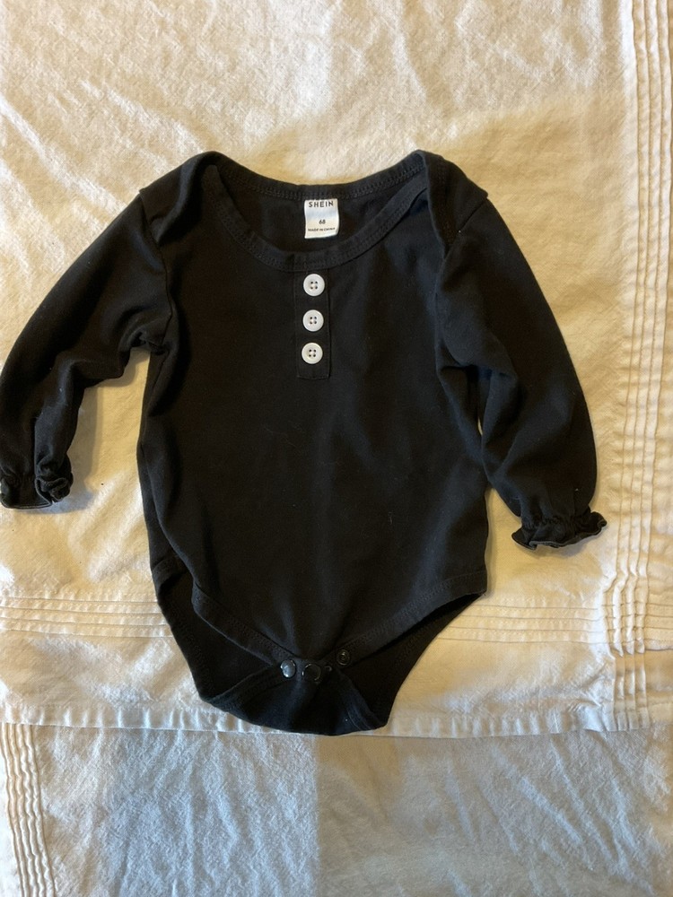 SHEIN BABY Size 68 (US 3-6 Months) LONG SLEEVE ONE PIECE BODYSUIT