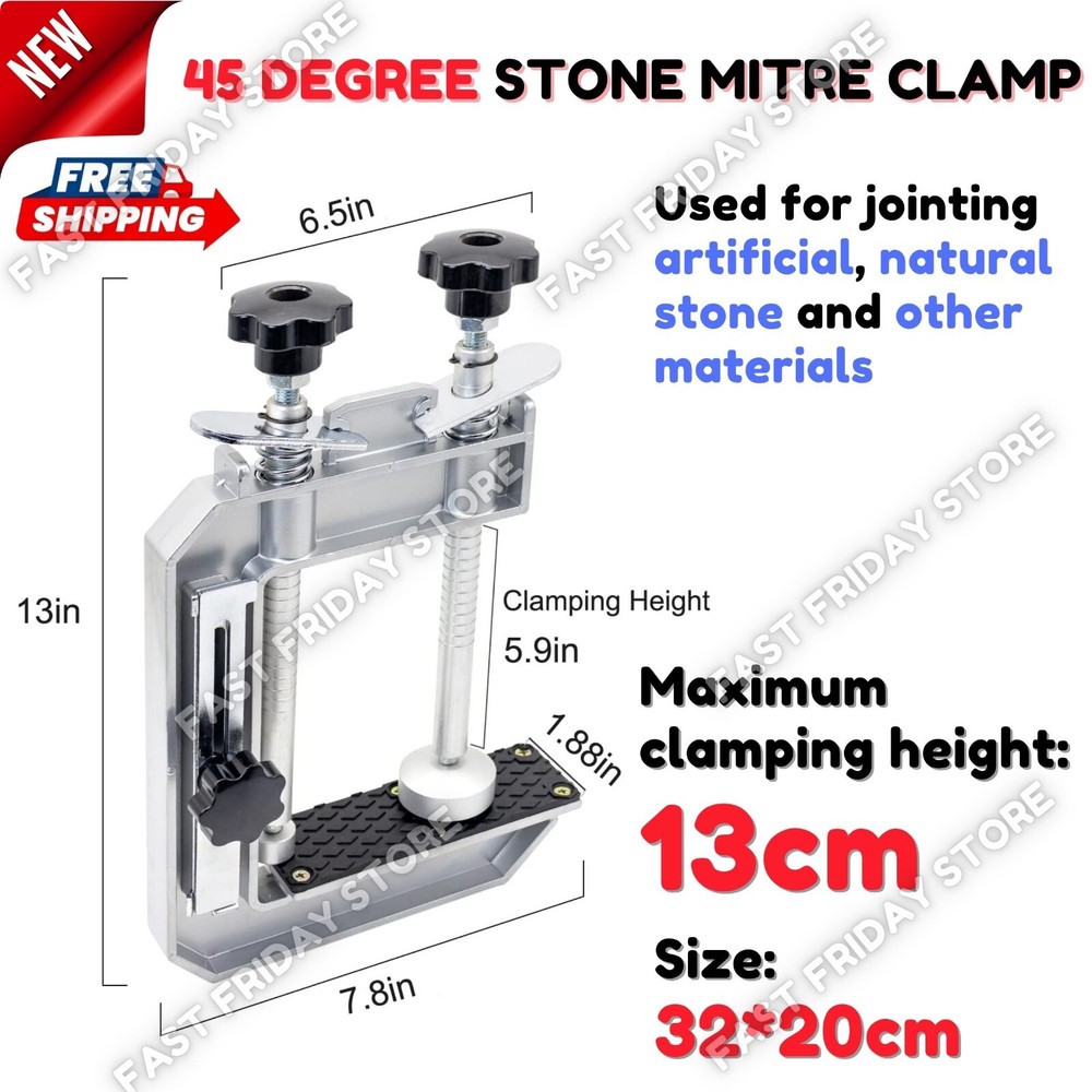 45 Degree Stone Mitre Clamp for Granite Marble Seam Splicing and Slab Installation