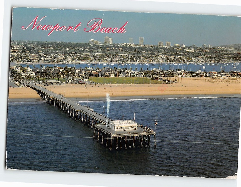 Postcard Aerial View Newport Beach California USA