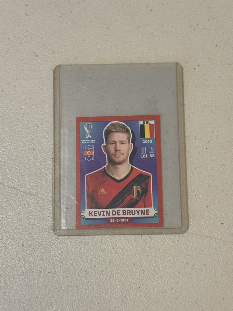 Panini 2022 FIFA World Cup Qatar Kevin De Bruyne Sticker Red Parallel BEL 11