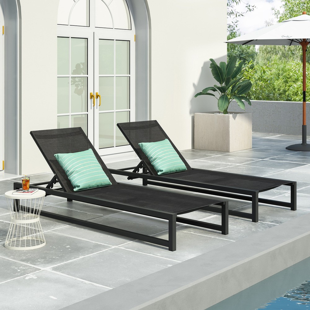 Venice Weather-Resistant Outdoor Chaise Lounge Patio Sun Lounger