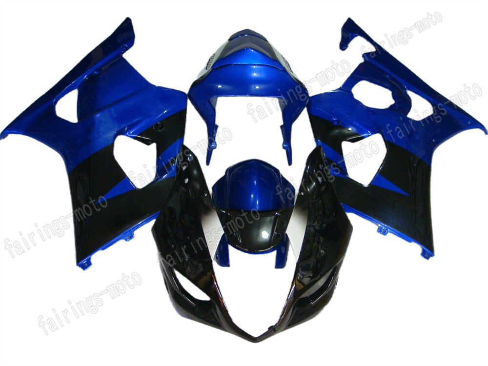 2003-2004 GSXR 1000 K3 ABS Plastics Set Injection Blue Black Fairing