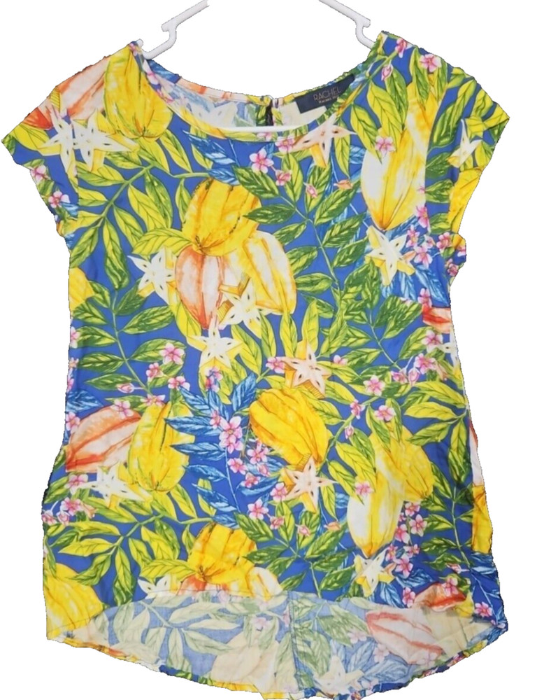 Rachel Roy Women’s Floral Tropical Blouse Shirt Extra Small XS