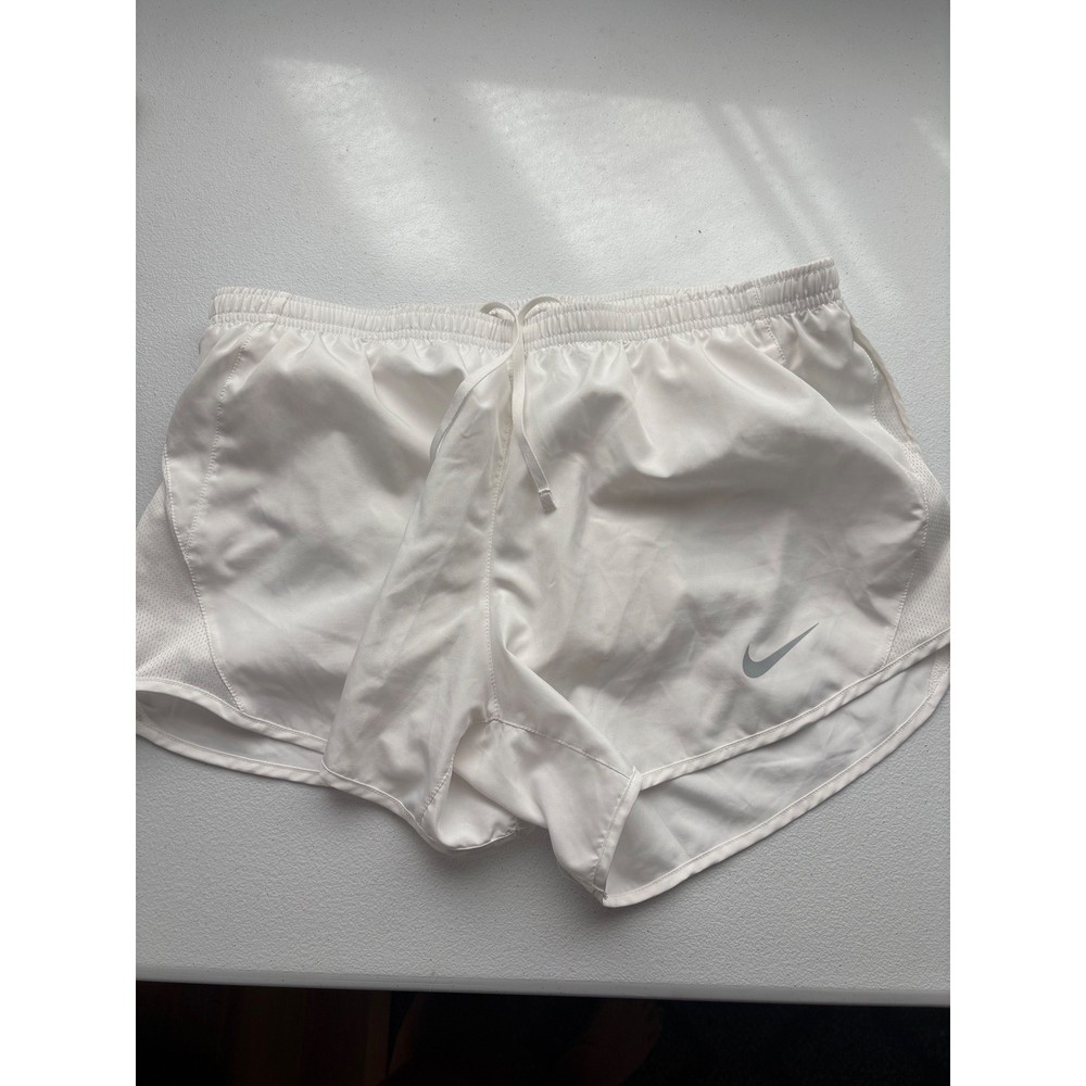 Nike Womens 10k Dri-FIT Running Shorts White Athletic Gym Training 849394-100 M
