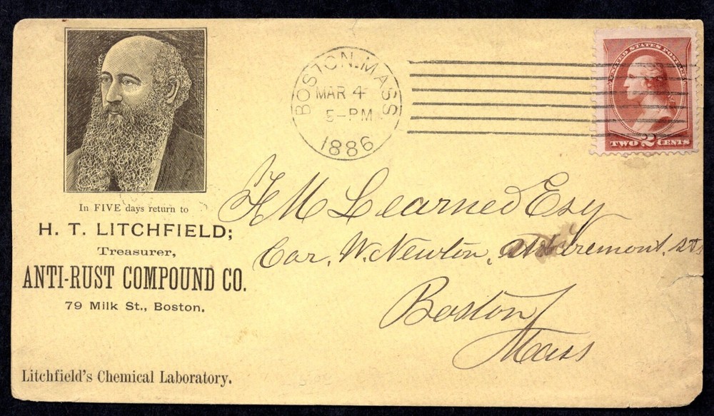 Us 1886 Advertising Cover Of 