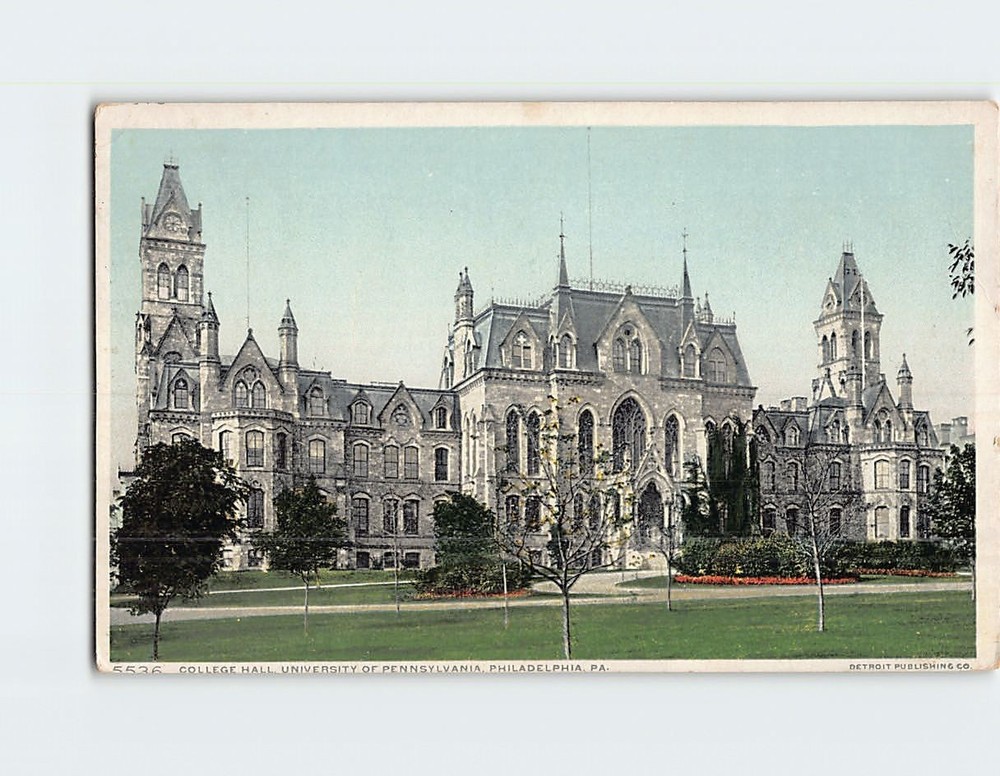 Postcard College Hall University of Pennsylvania Philadelphia Pennsylvania USA