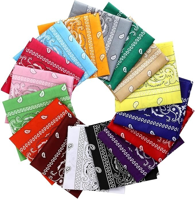 10pcs Colorful Bandanas for Headband Scarf Party Favors Outdoor Accessories  