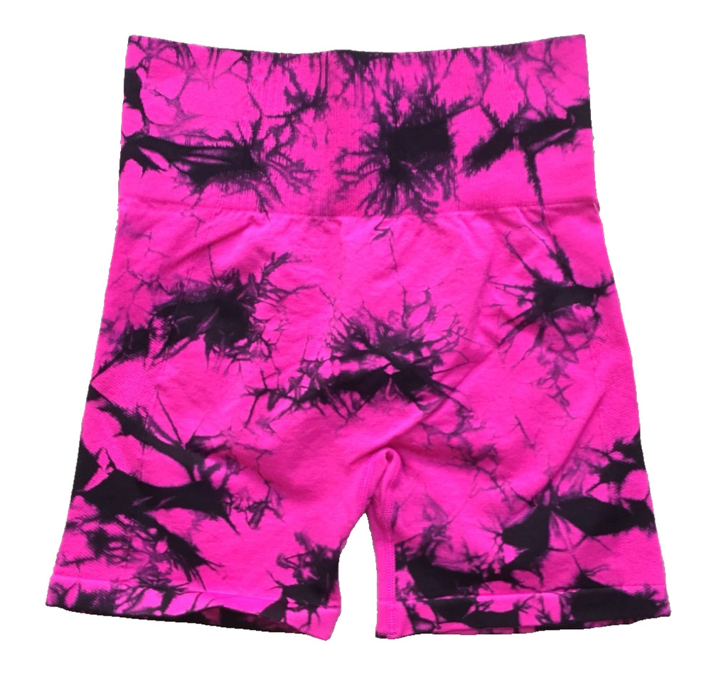 NEW OTOS Athletic Tie Dye Biker Shorts Push Up High Waisted Activewear Stretch M