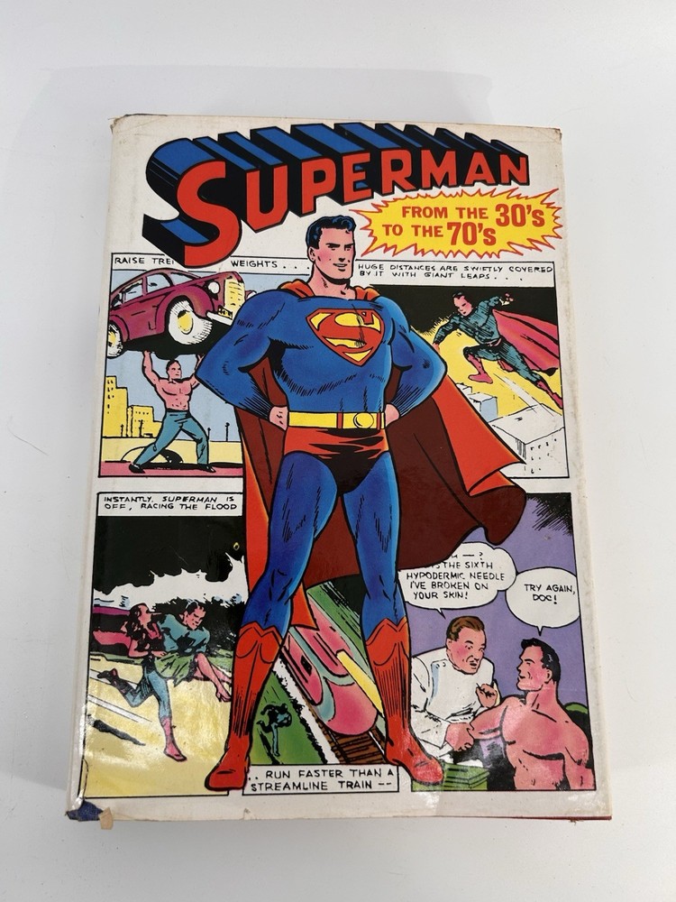 Superman From the 30s to the 70s Hardcover Comic History Book Vintage Illustrate