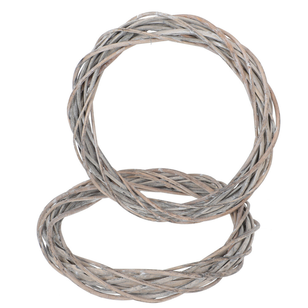 2-Pack DIY Rattan Christmas Wreath Garland Craft Supplies