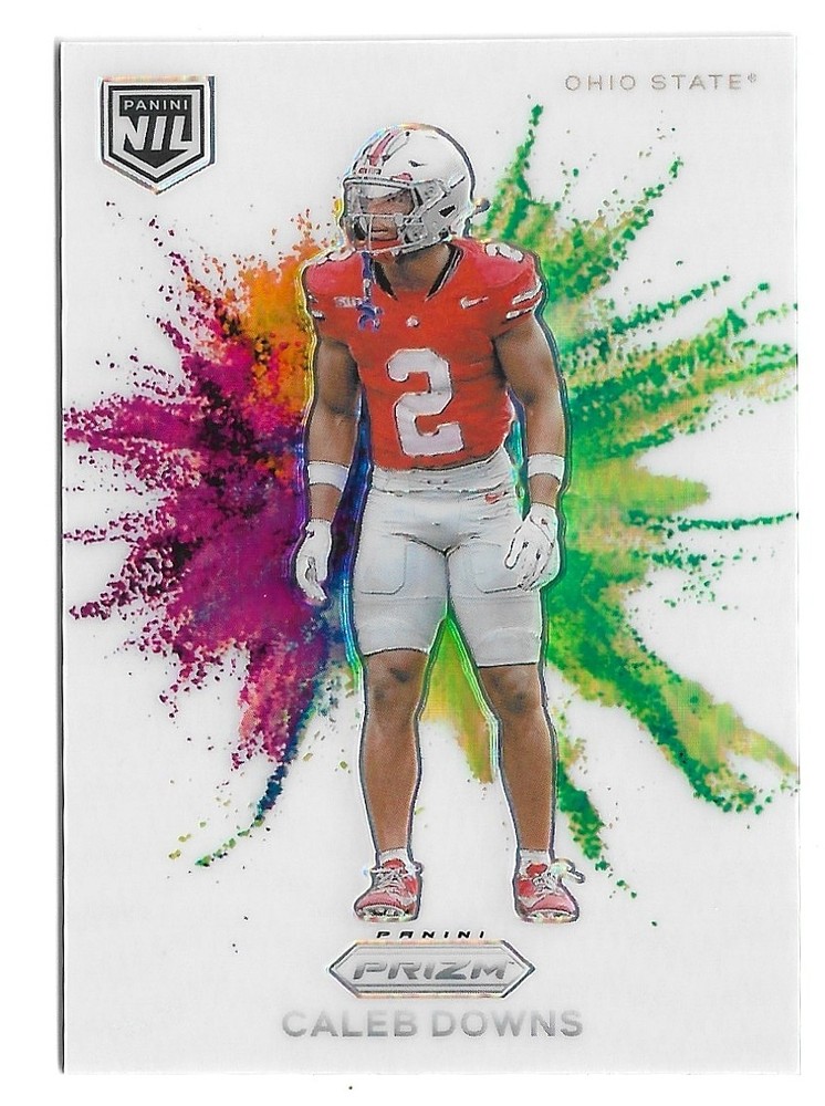 Caleb Downs - 2025 Panini Ohio State NIL Prizm Color Blast Case Hit