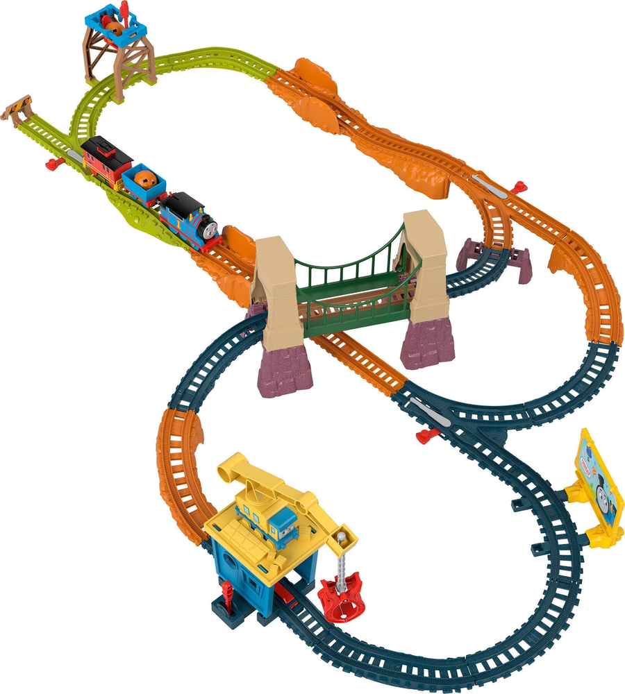 Thomas & Friends Motorized Toy Train & Track Set with 32 Pieces for Sodor Adventures