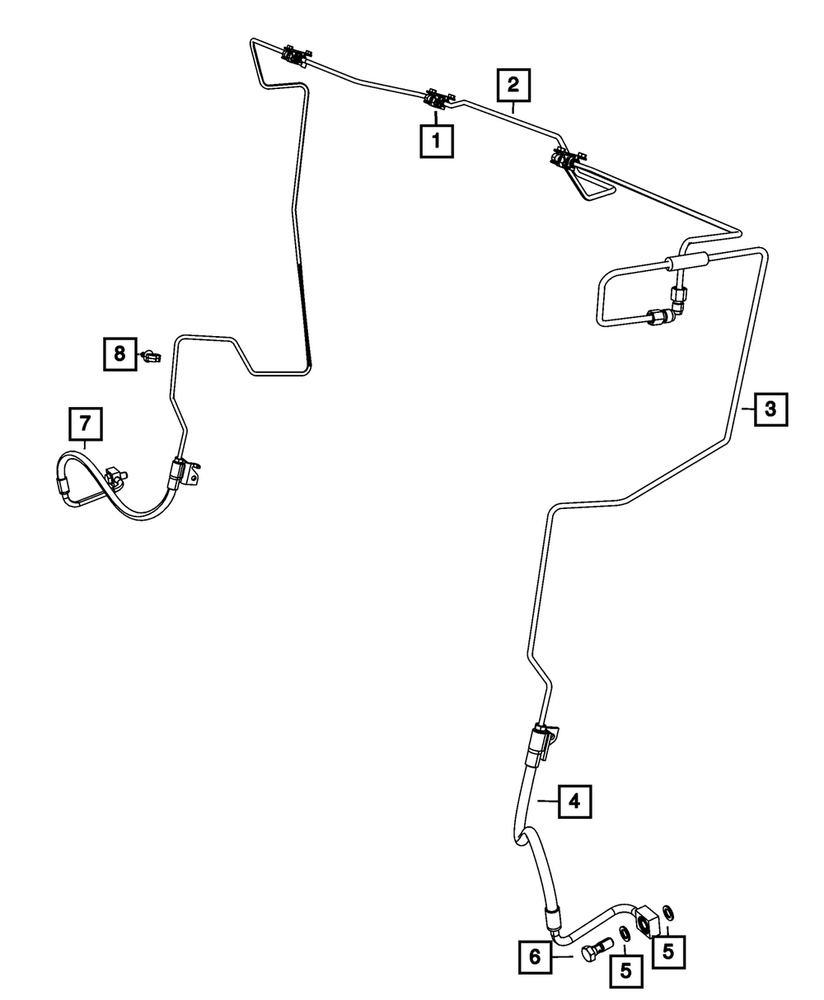 Genuine Mopar Brake Hose 68323584AA