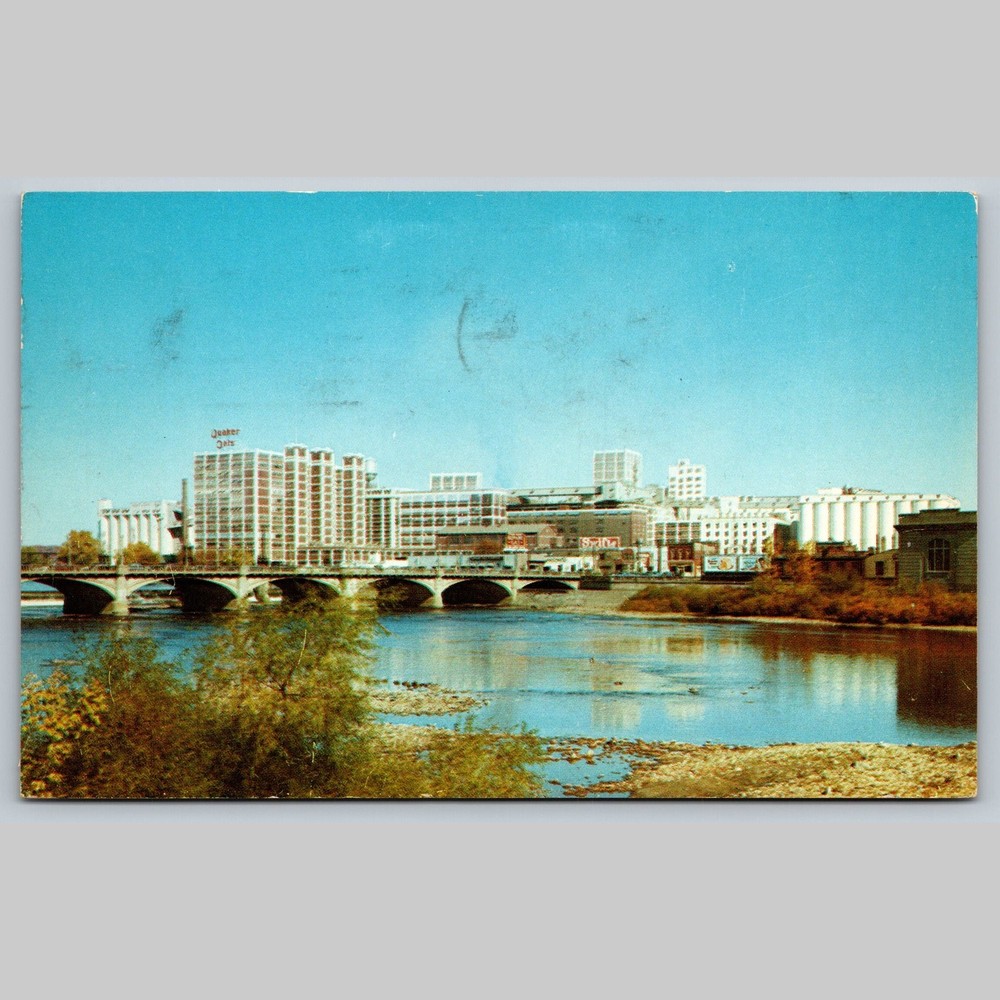 Postcard Quaker Oats Plant Cedar Rapids Iowa Largest Cereal Mill