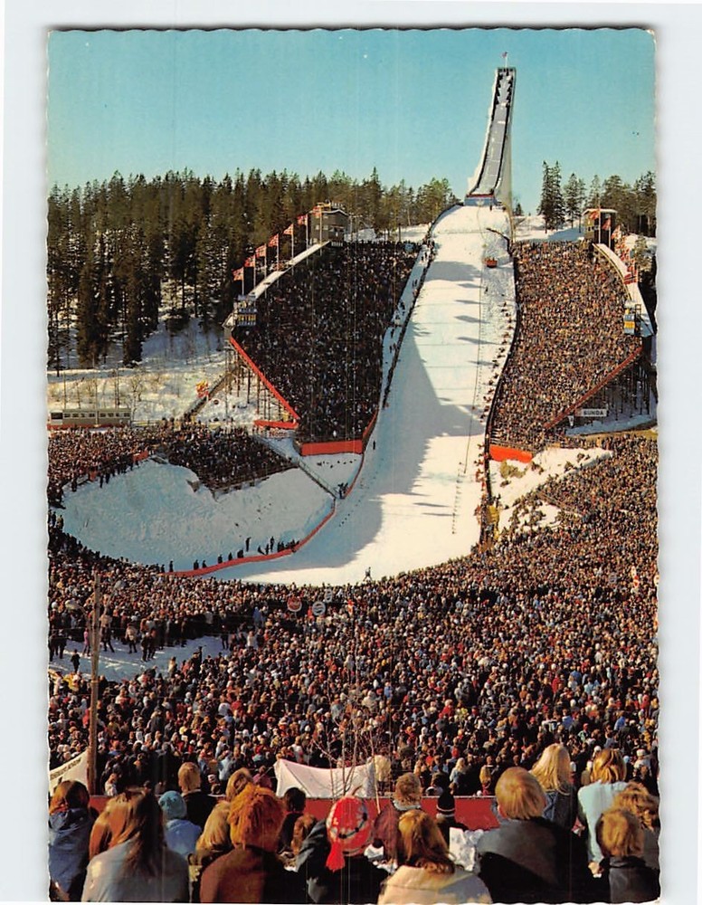 Postcard Holmenkollen Ski-Jumping Hill Oslo Norway