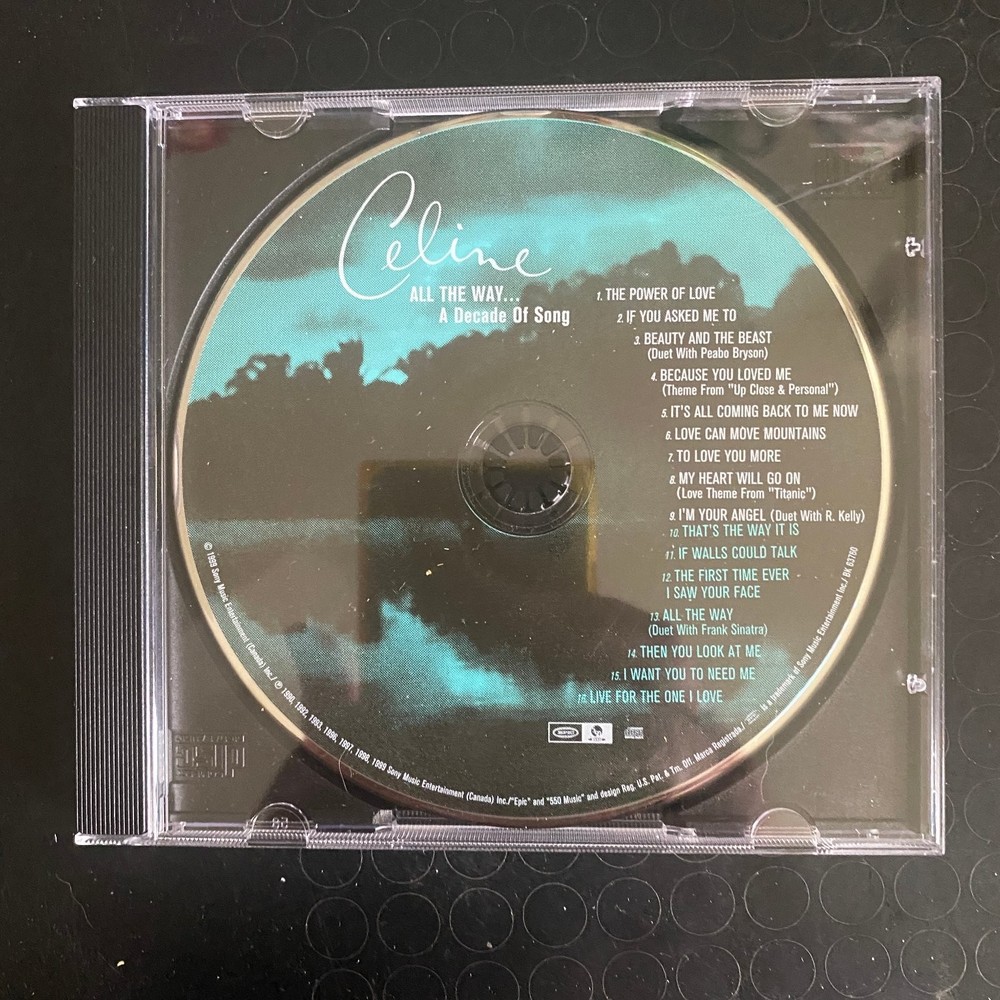 Celine Dion – All The Way... A Decade Of Song CD 1999 Pop Ballads Columbia