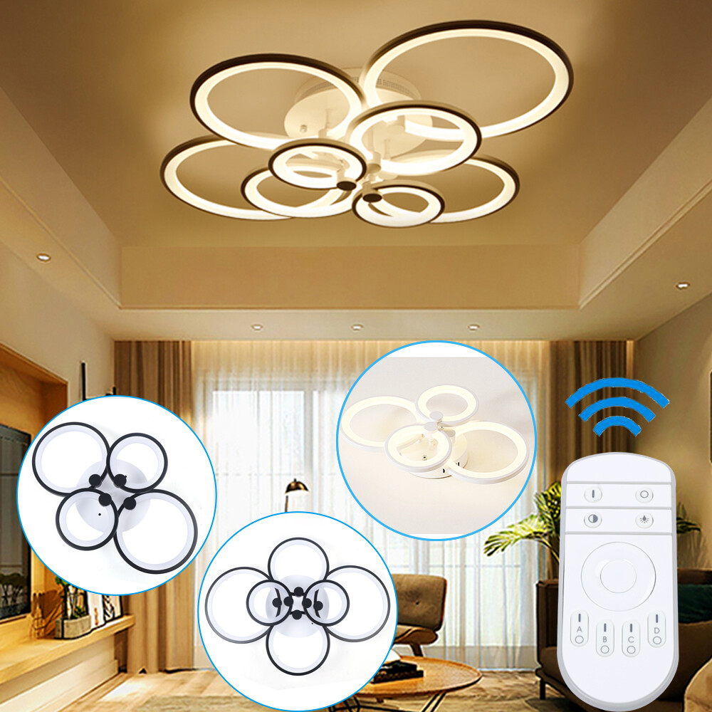 Modern LED Ceiling Light Fixtures Flush Mounted Acrylic Rings Chandelier Lamps s