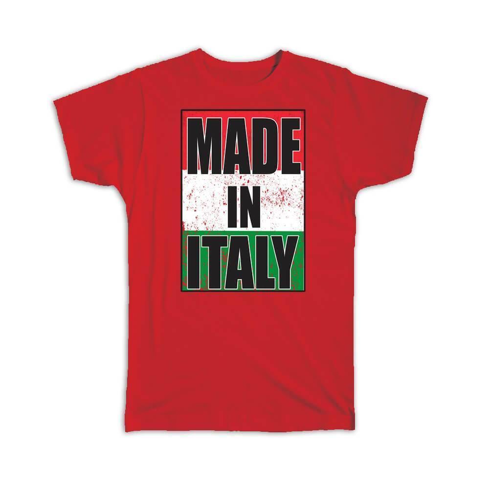 Italian Flag Retro Vintage T-Shirt for Expats Made in Italy