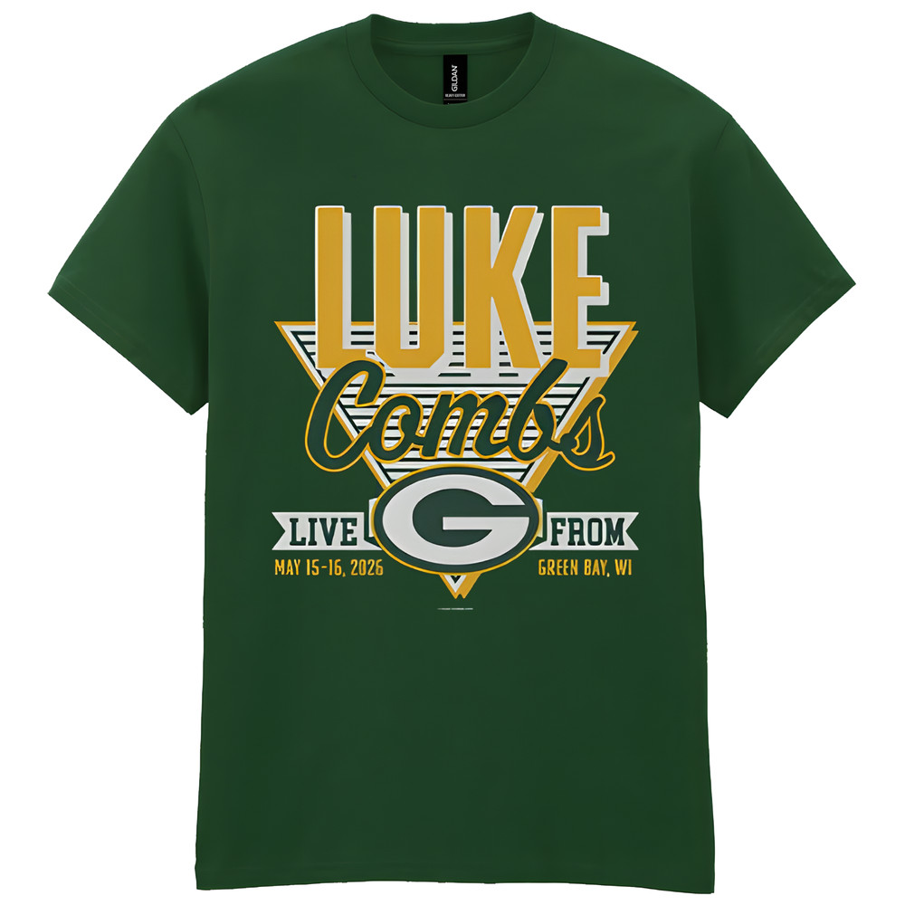 NEW! Luke Comb 2026 May 15 16 Lambeau Field Green Bay, WI T-shirt All Sizes