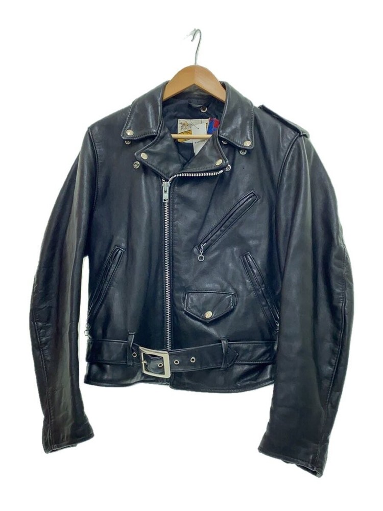 Schott Double Riders Jacket/36/Leather/Blk 3480