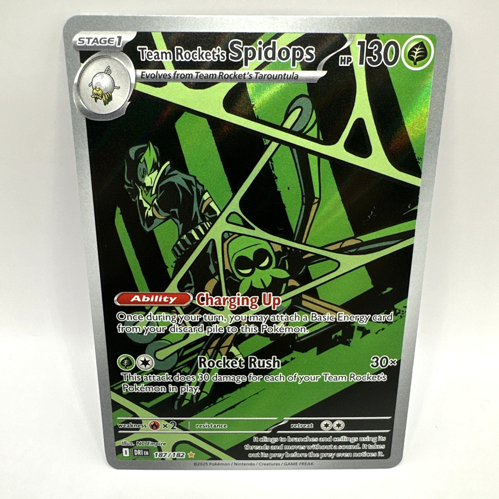 Team Rocket's Spidops 187/182 Sv10: Destined Rivals Holo