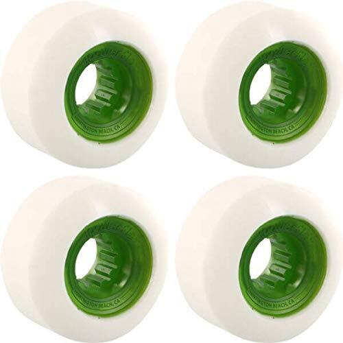 Powerflex Rock Candy 54mm 84b White Clear Green Skateboard Wheels Set