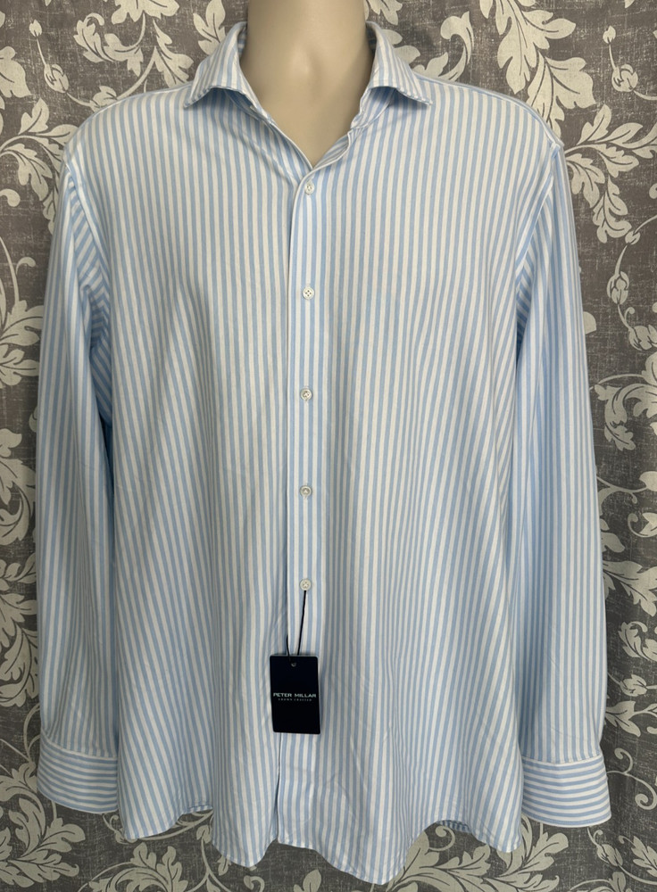 Peter Millar Crown Crafted Men's Size L Excursionist Flex Sport Shirt $275 NWT