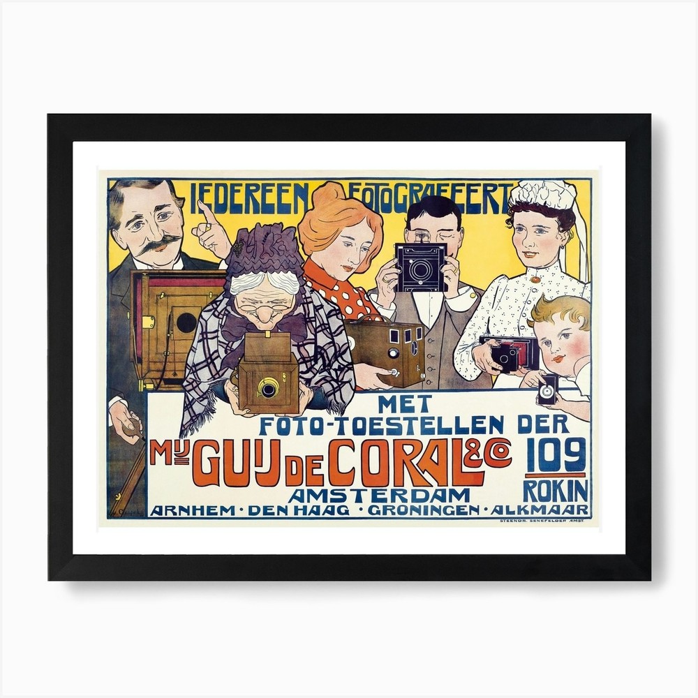 Vintage Camera Advertisement Poster Framed Wall Art Poster Canvas Print Picture