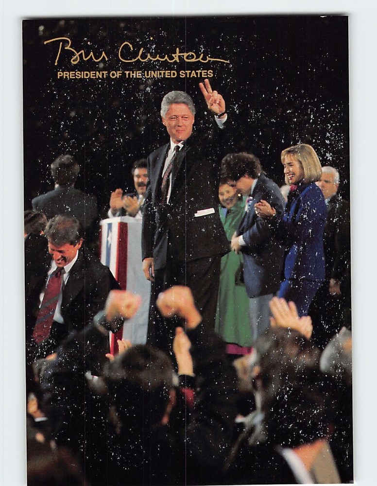 Postcard President Bill Clinton in Little Rock Arkansas USA