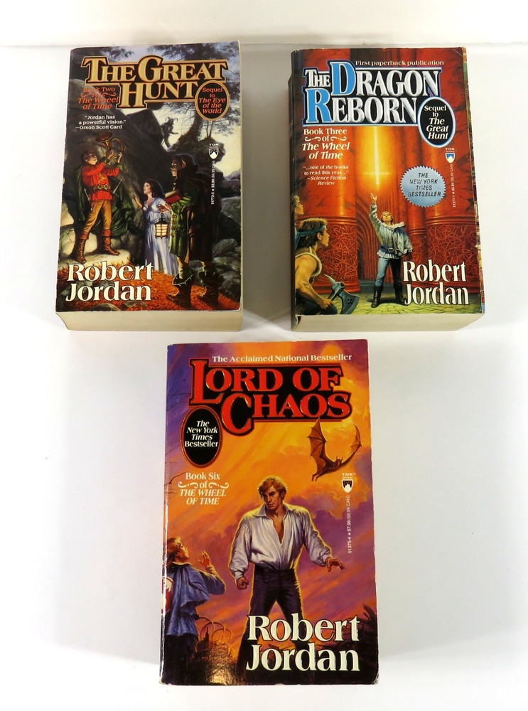 The Great Hunt Dragon Reborn Lord of Chaos The Wheel of Time Books 2 3 6 VG