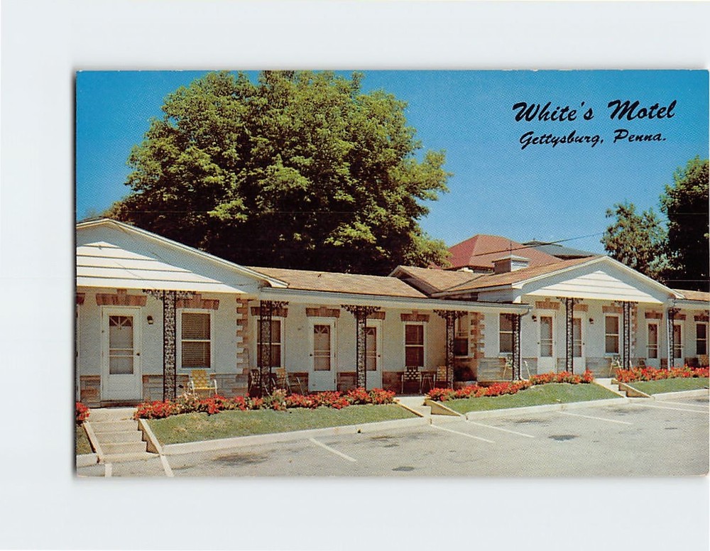 Postcard White's Motel Gettysburg Pennsylvania USA