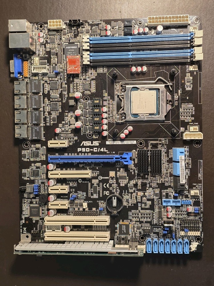 ASUS P9D-C/4L INTEL LGA1150 MOTHERBOARD PCIe 4xEthernet Ports ES-1220V3 CPU