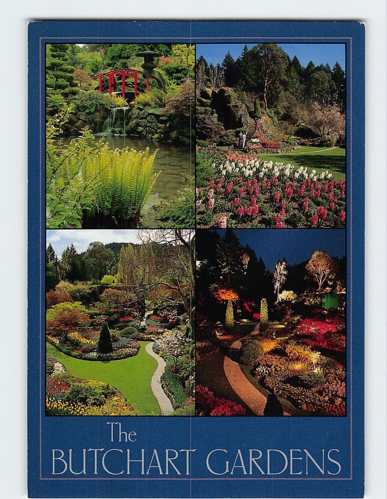 Postcard Scenes & Views Butchart Gardens Victoria BC Canada