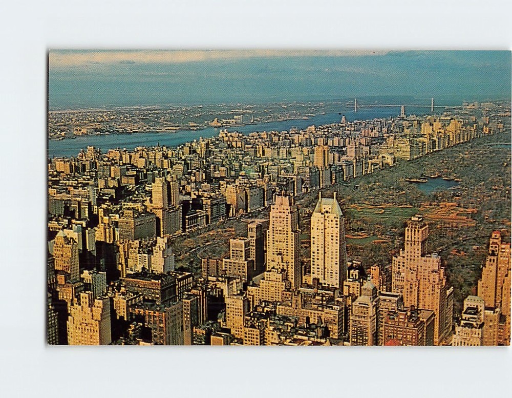 Postcard View of New York City and Central Park New York USA