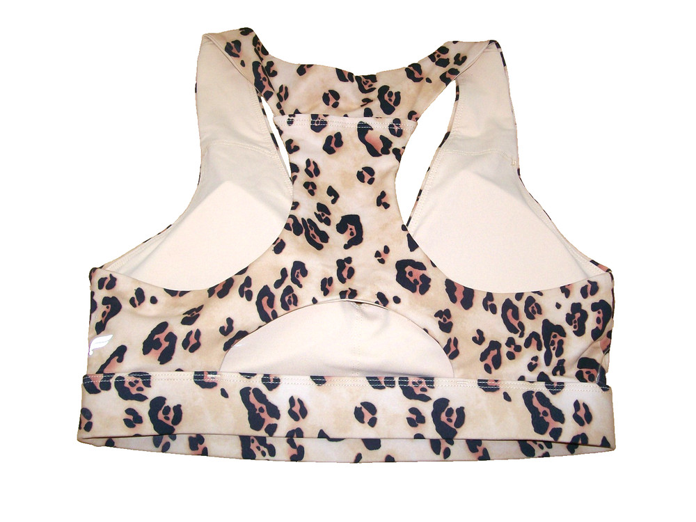 NWOT's Fabletics Leopard Print Sports Bra Low Inpact Yoga Gym Women's Small