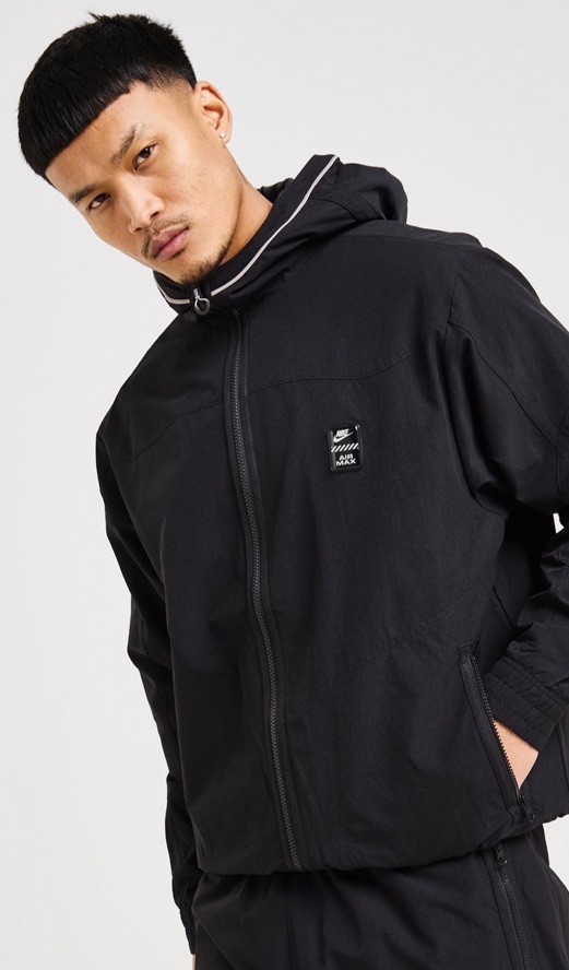 Nike Air Max Woven Jacket Black/Silver-ALL SIZES-New-100% Genuine-RRP £120