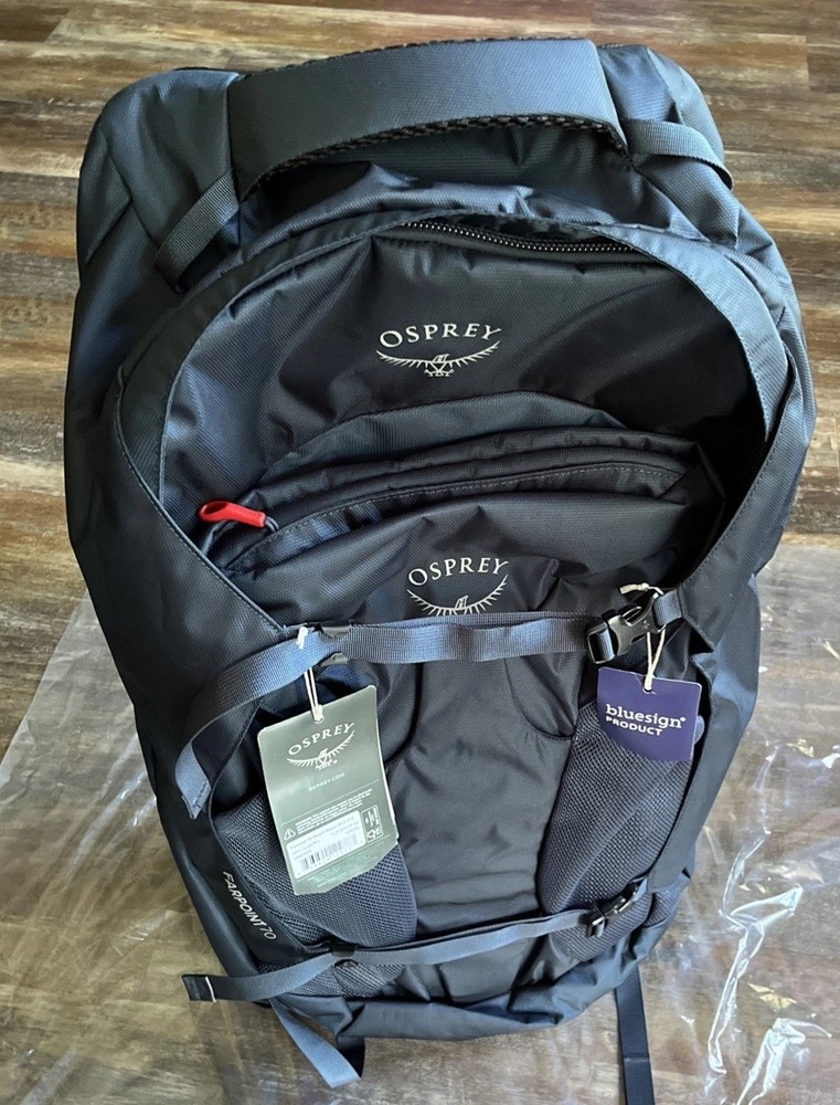 Osprey Farpoint 70L  Adjustable Fit Travel Backpack W/Day Pack Muted Space Blue