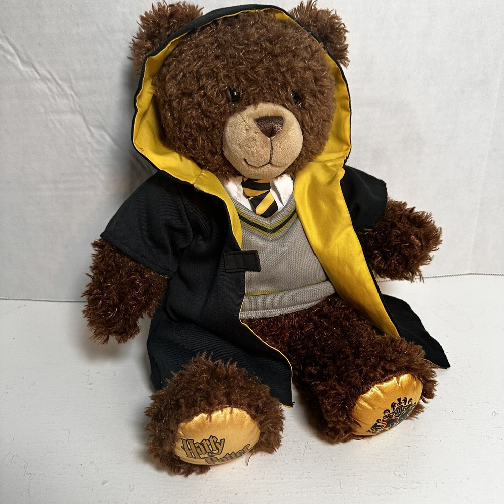 RARE Build A Bear Harry Potter Hufflepuff Teddy Plush Brown HP Wizarding World