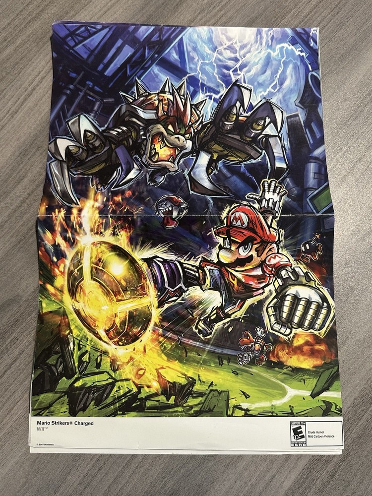2007 Official Metroid Prime 3 Mario Double Sided Poster Nintendo Wii 10x16